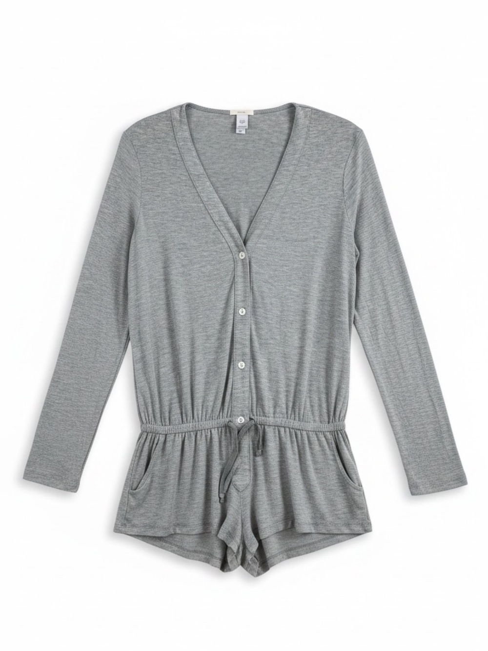 Eberjey Gray Modal Long Sleeve Lounge Romper Women's Size Small